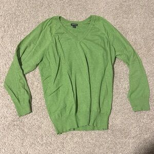 Bright Green V-Neck Sweater
